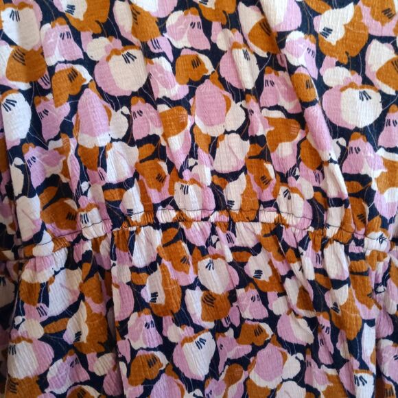 NINE WEST Floral Long Sleeve Textured Knee Length Dress Women's L - Picture 4 of 9